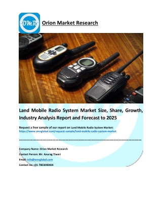 Land Mobile Radio System Market