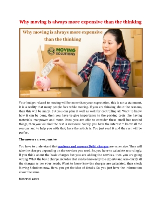 Why moving is always more expensive than the thinking