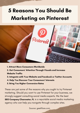 5 Reasons You Should Be Marketing on Pinterest