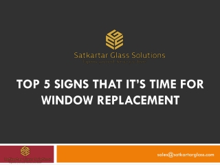 Top 5 signs that it’s time for window replacement