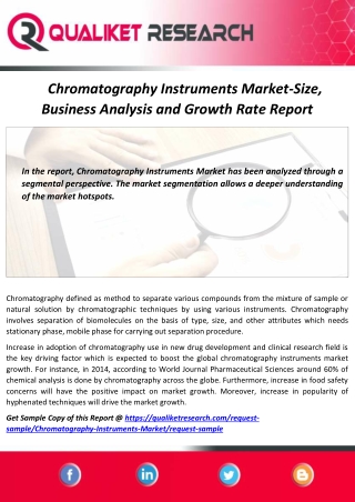 Global Chromatography Instruments Market - 2020: Industry Size, Market Share, Growth Opportunities and Business Statisti