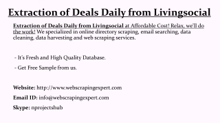 Extraction of Deals Daily from Livingsocial