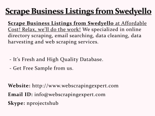 Scrape Business Listings from Swedyello