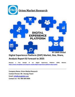 Digital Experience Platform (DXP) Market Growth, Size, Share, Industry Report and Forecast 2019-2025