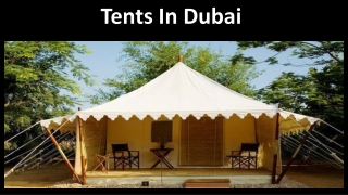Tents In Dubai