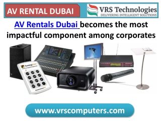 AV Rental Dubai - VRS Technologies