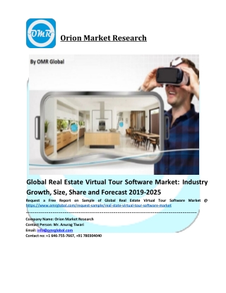 Global Real Estate Virtual Tour Software Market Trends, Size, Competitive Analysis and Forecast - 2019-2025