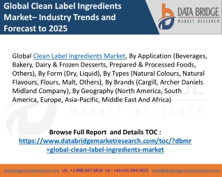 Clean label ingredients market