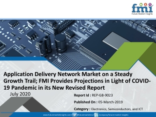 FMI Provides Application Delivery Network Market Projections in its Revised Report, COVID-19 Pandemic Shaping Demand