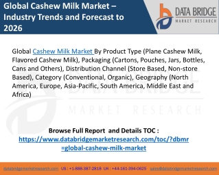 Global Cashew Milk Market