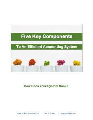 Five Key Components To An Efficient Accounting System