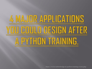 How Python enhances some major applications of today’s world.