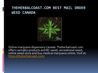 Theherbalcoast.com best mail order weed Canada