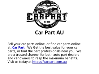 Car Parts | Sell Parts Online