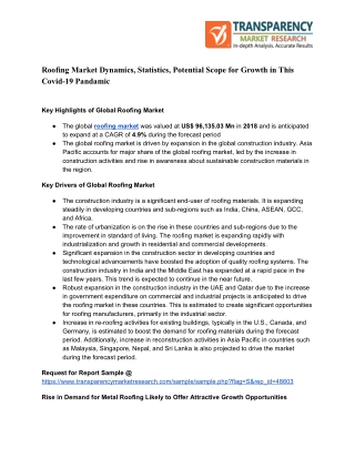 Roofing Market Dynamics and Covid-19 Impact Analysis till 2026