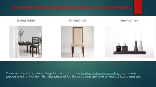 Tips To Follow When Buying Dining Chairs For Your Dining Room