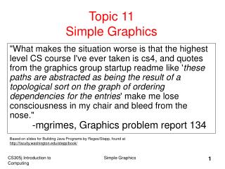 Topic 11 Simple Graphics