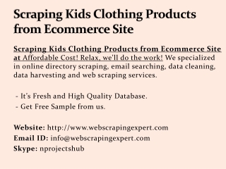 Scraping Kids Clothing Products from Ecommerce Site