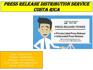 Press release distribution services