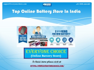 Top Online Battery Store In India