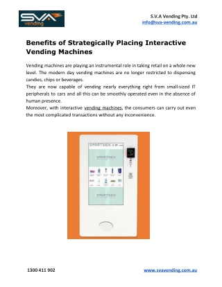 Benefits of Strategically Placing Interactive Vending Machines