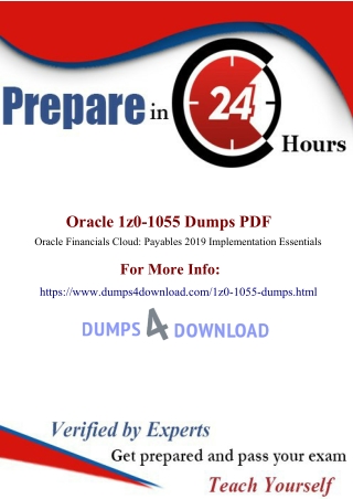 Updated Oracle 1z0-1055 Dumps | Authentic Oracle Dumps PDF
