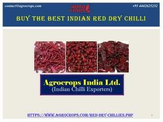 Buy The Best Indian Red Dry Chilli