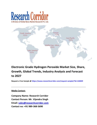 Global Electronic Grade Hydrogen Peroxide Market Size, Share, Growth and Industry Report to 2027