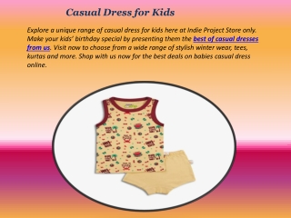 Casual Dress for Kids