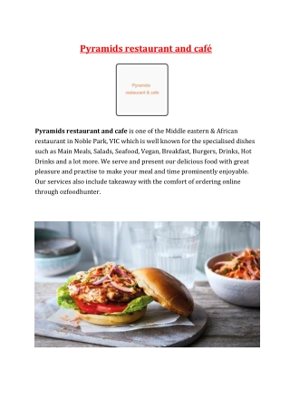 5% Off - Pyramids restaurant and cafe-Noble Park takeaway, VIC