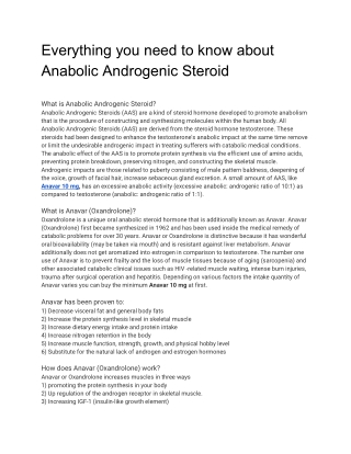 Everything you need to know about Anabolic Androgenic Steroid