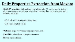 Daily Properties Extraction from Movoto