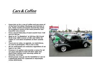Cars &amp; Coffee