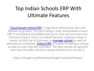 Top Indian Schools ERP With Ultimate Features