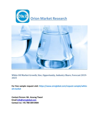 White Oil Market Growth, Size, Opportunity, Industry Share, Forecast 2019-2025