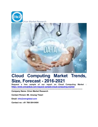 Cloud Computing Market Trends, Size, Forecast - 2016-2021