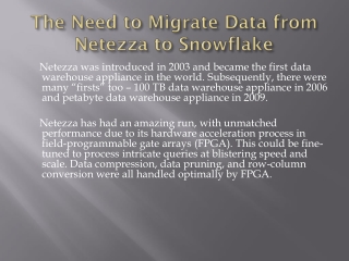 Netezza To Snowflake