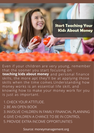 Start Teaching Your Kids About Money