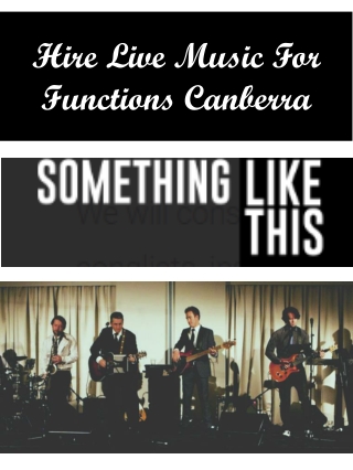 Hire Live Music For Functions Canberra