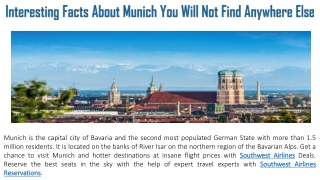 Interesting Facts About Munich You Will Not Find Anywhere Else