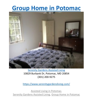 Group Home in Potomac