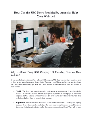 How Can the SEO News Provided by Agencies Help Your Website?
