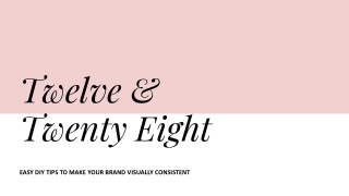 EASY DIY TIPS TO MAKE YOUR BRAND VISUALLY CONSISTENT | Twelve & Twenty Eight