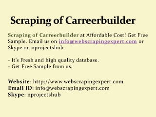 Scraping of Carreerbuilder