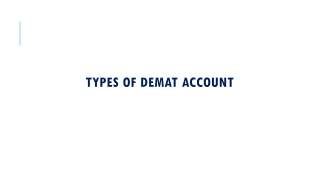 Types of Demat Account