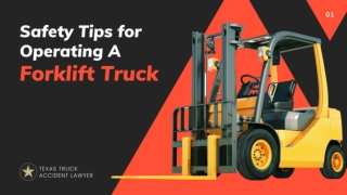 Safety Tips for Operating A Forklift Truck