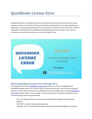 QuickBooks License Error- Users Permitted Exceeded