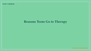 Reasons Teens Go to Therapy