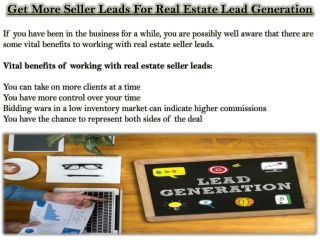Get More Seller Leads For Real Estate Lead Generation