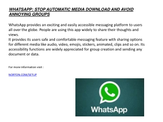 WHATSAPP: STOP AUTOMATIC MEDIA DOWNLOAD AND AVOID ANNOYING GROUPS